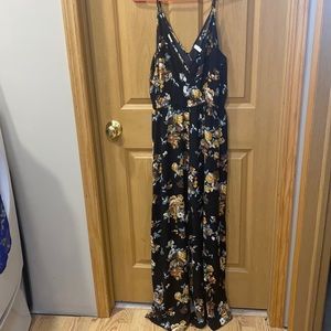 black floral jumpsuit
